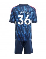 Arsenal Martin Zubimendi #36 Venkovní dres pro děti 2025-26 Krátký Rukáv (+ trenýrky)